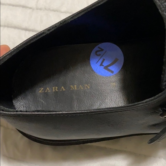 NWT ZARA leather black does w/pony hair size 7.5 - Picture 7 of 9